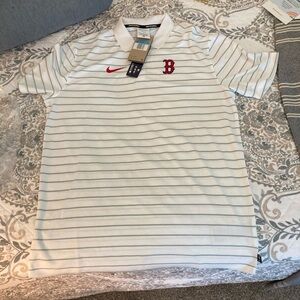 Boston Redsox authentic white polo nike